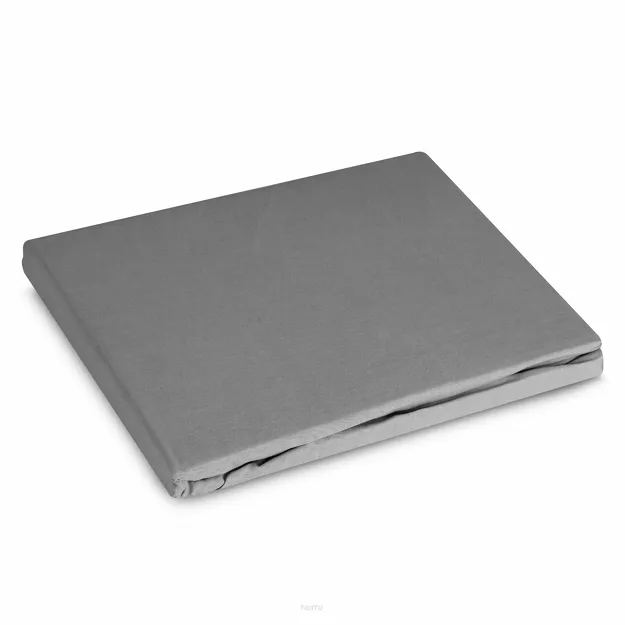 Prześcieradło z bawełny renforce z gumką 220x200 stalowe BASIC