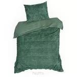 Pościel z mikrowłókna 220x200 TIFFANY ciemna zieleń o strukturze futra z kolekcji Design 91 - 4