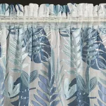 Firana na taśmie 140x270 MALTA granatowa ze srebrnym nadrukiem botanicznym - 7