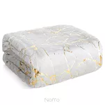 Koc 150x200 GLAMO stalowy ze złotym wzorem marmurkowym z kolekcji Design 91  - 4