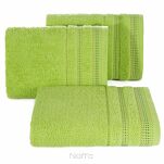 Ręcznik 70x140 POLA sałata z kolorową bordiurą zakończoną stebnowaniem 500 g/m2 - 4