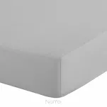 Prześcieradło z bawełny renforce z gumką 100x200 jasny szary BASIC - 2