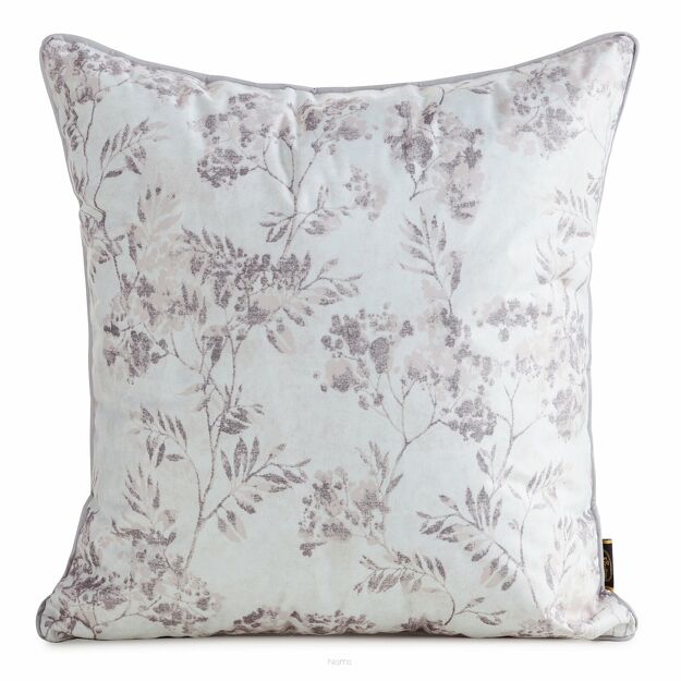 Poszewka na taras 45x45 GARDEN 21 kremowa wodoodporna z motywem roślinnym