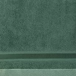 Ręcznik 100x150 ABBIE ciemna zieleń z żakardową błyszczącą bordiurą w pasy z delikatną krateczką 500 g/m2 - 3