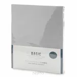 Prześcieradło z bawełny renforce z gumką 140x200 jasny szary BASIC - 5