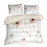 Pościel z satyny 140x200 PREMIUM 24 biała z wzorem różowych kwiatów z kolekcji Premium - 6