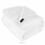 Koc jednokolorowy 200x220 TEDY biały imitujący buklę - 4