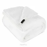 Koc jednokolorowy 200x220 TEDY biały imitujący buklę - 2