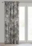 Zasłona na taśmie 140x270 ESTER welwetowa srebrna z przecieranym wzorem - 5