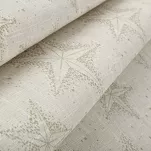 Obrus świąteczny 140x180 WINTER kremowy złoty bawełniany w gwiazdki - 4