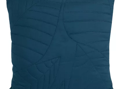 Poszewka 40x40 BONI 6 granatowa pikowana z mikrofibry botaniczny wzór liści