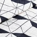 Narzuta pikowana 220x240 GEO 1 kremowa z czarnym wzorem geometrycznym - 6