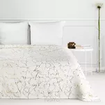 Koc 150x200 GLAMO kremowy ze złotym wzorem marmurkowym z kolekcji Design 91  - 5