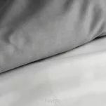 Pościel z makosatyny 140x200 LUNARA biała stalowa z ozdobnym sznurem pasmanteryjnym - 3
