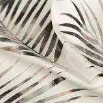 Zasłona na przelotkach 140x250 GLORIA 2 welwetowa kremowa z szampańskim nadrukiem liści - 3