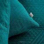 Narzuta 200x220 2x40x40 BONI 4 ciemny turkus pikowana z mikrofibry geometryczny wzór - 3