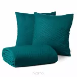 Narzuta 200x220 2x40x40 BONI 4 ciemny turkus pikowana z mikrofibry geometryczny wzór - 7