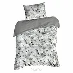 Pościel satynowa 160x200 SPRING 62 srebrna z wzorem kwiatowym z kolekcji Classic - 5