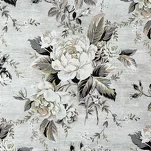 Pościel satynowa 160x200 SPRING 62 srebrna z wzorem kwiatowym z kolekcji Classic - 4