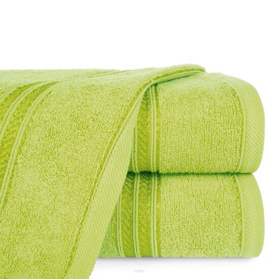 Ręcznik bawełniany 50x90 LORI jasna zieleń z delikatną bordiurą z błyszczącą nicią