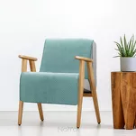 Narzuta na fotel welwetowa 70x160 SOFIA miętowa pikowana w gęstą jodełkę - 6