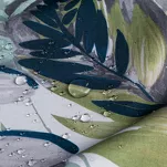 Zasłona na taras 155x200 GARDEN 20 zielona na szelkach zapinanymi na rzepy wodoodporna z motywem botanicznym - 4