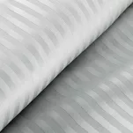 Pościel satynowa 140x200 VERA jednokolorowa gładka srebrna w prążki - 4