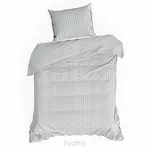 Pościel satynowa 140x200 VERA jednokolorowa gładka srebrna w prążki - 6