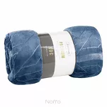 KOC 150x200 GINKO 4 niebieski z błyszczącym srebrnym geometrycznym nadrukiem - 2
