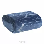 KOC 150x200 GINKO 4 niebieski z błyszczącym srebrnym geometrycznym nadrukiem - 3