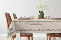 Obrus gobelinowy 140x180 1222 naturalny z wzorem lawendy - 5