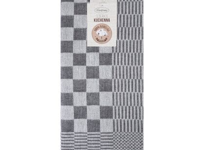 Komplet ścierek kuchennych 2x50x70 MAURO stalowe w kratkę z bawełny