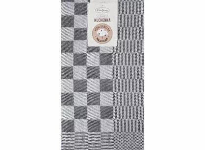 Komplet ścierek kuchennych 2x50x70 MAURO stalowe w kratkę z bawełny