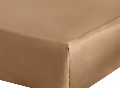 Prześcieradło z satyny bawełnianej z gumką NOVA 3 ceglane 180x200