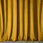 Zasłona na taśmie 140x270 MELANIE welwetowa musztardowa o aksamitnej strukturze - 7