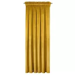 Zasłona na taśmie 140x270 MELANIE welwetowa musztardowa o aksamitnej strukturze - 8