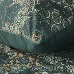 Pościel satynowa 220x200 SPRING 69 ciemna zieleń beż z nadrukiem mozaiki z kolekcji Classic - 2