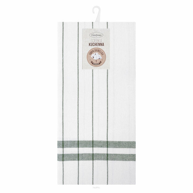Ścierka kuchenna 50x70 CHECK zielona w kratkę z bawełny