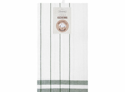 Ścierka kuchenna 50x70 CHECK zielona w kratkę z bawełny