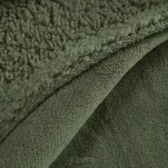Koc jednokolorowy 200x220 TEDY oliwkowy imitujący buklę - 3