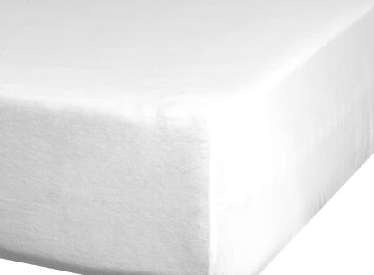 Prześcieradło z bawełny renforce z gumką 120x200 białe GŁADKIE z kolekcji Nova Style