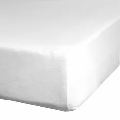 Prześcieradło z bawełny renforce z gumką 120x200 białe GŁADKIE z kolekcji Nova Style