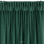 Zasłona na taśmie 140x270 VILLA welwetowa ciemna zieleń o aksamitnej strukturze - 4