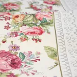 Obrus gobelinowy 140x180 1175 srebrny z wzorem kwiatowym - 3