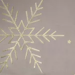 Nakładka świąteczna 85x85 10A welwetowa beżowa w śnieżynki - 2