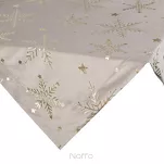 Nakładka świąteczna 85x85 10A welwetowa beżowa w śnieżynki - 4