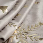 Nakładka świąteczna 85x85 10A welwetowa beżowa w śnieżynki - 3