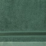 Ręcznik 70x140 ABBIE ciemna zieleń z żakardową błyszczącą bordiurą w pasy z delikatną krateczką 500 g/m2 - 2