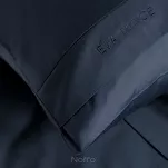 Pościel z makosatyny 140x200 ELEGANT 1F Eva Minge ciemny granat z ozdobną kantą i haftem - 5