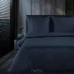 Pościel z makosatyny 140x200 ELEGANT 1F Eva Minge ciemny granat z ozdobną kantą i haftem - 6